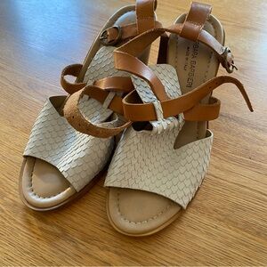 Barbara Barbieri leather wedge sandals, GUC